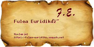 Fulea Euridiké névjegykártya